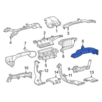 Lexus OE - Front Center Right Instrument Panel Air Duct