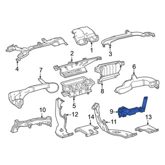 Lexus OE - Front Right Lower Instrument Panel Air Duct