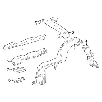 Lexus OE - Instrument Panel - Ducts (Rear, W/O Panoramic Roof)
