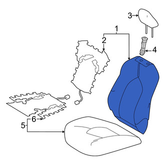 Lexus OE - Front Right Seat Back Cushion Cover