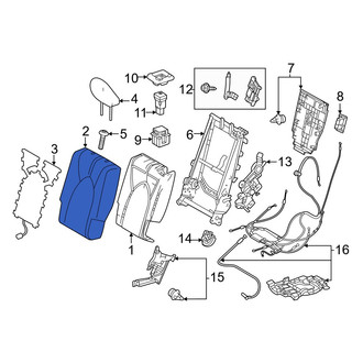 Lexus OE - Center Left Seat Back Cushion Cover