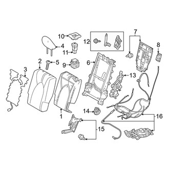 Lexus OE - Seats & Tracks - Second Row Seats (40% Side, Bench Seat, Seat Back Components)