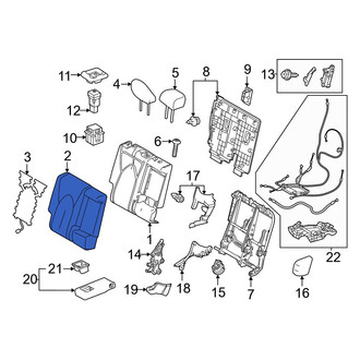 Lexus OE - Center Right Seat Back Cushion Cover