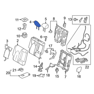 Lexus OE - Center Right Outer Headrest
