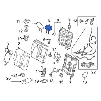 Lexus OE - Center Right Outer Headrest