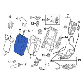 Lexus OE - Center Left Seat Back Cushion Cover