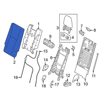 Lexus OE - Rear Left Seat Back Cushion Cover