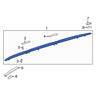 Lexus OE - Left Roof Luggage Carrier Side Rail