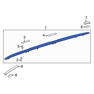 Lexus OE - Left Roof Luggage Carrier Side Rail