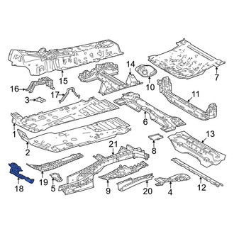 Lexus OE - Front Left Floor Pan Crossmember