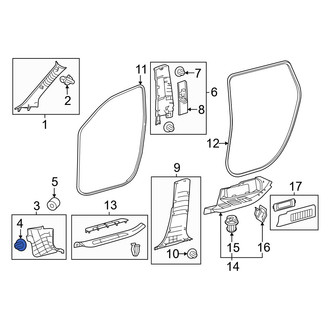 Lexus OE - Kick Panel Retainer