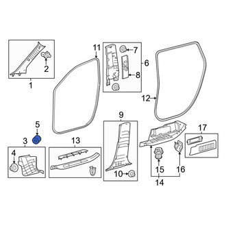 Lexus OE - Kick Panel Retainer