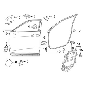 Lexus OE - Front Door - Door & Components