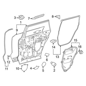 Lexus OE - Rear Door - Door & Components