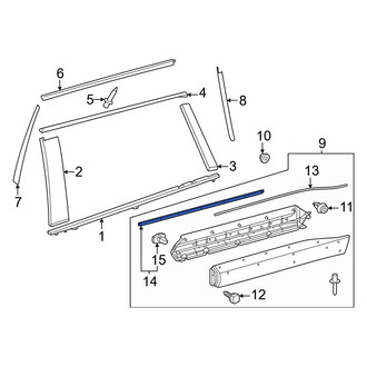 Lexus OE - Rear Right Outer Door Seal