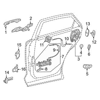 Lexus OE - Rear Door - Lock & Hardware