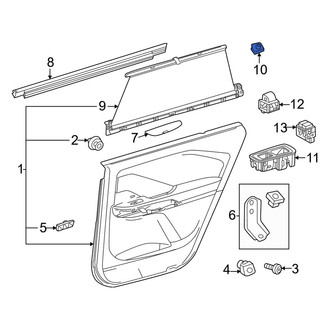 Lexus OE - Door Glass Sunshade Clip