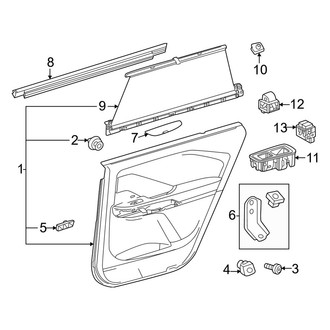 Lexus OE - Rear Door - Interior Trim