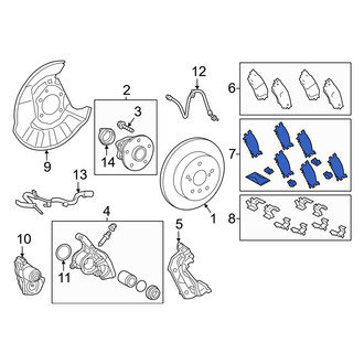 Lexus OE - Rear Disc Brake Pad Shim Kit