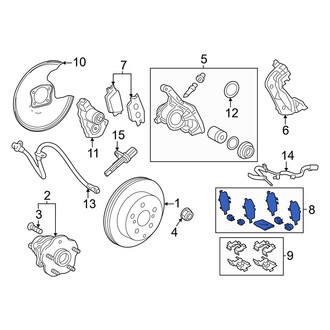 Lexus OE - Front Disc Brake Pad Shim Kit