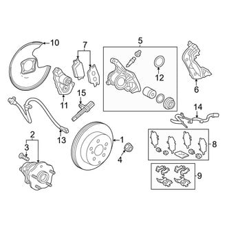 Lexus OE - Rear Suspension - Brake Components
