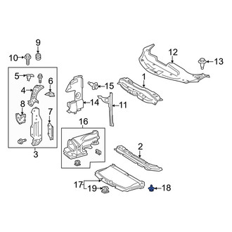 Lexus OE - Front Bumper Cover Retainer