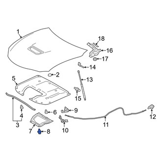 Lexus OE - Hood Scoop Clip