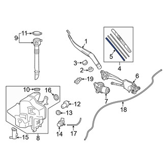 Lexus OE - Left Wiper Blade Refill