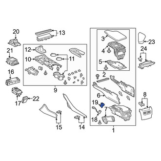 Lexus OE - Front 12 Volt Accessory Power Outlet Cover