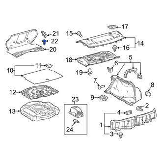 Lexus OE - Trunk Trim Panel Clip