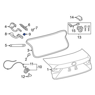 Lexus OE - Deck Lid Hinge Clip