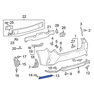 Lexus OE - Rear Left Reflector Panel