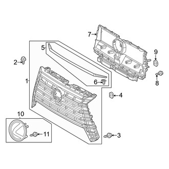 Lexus OE - Front Bumper & Grille - Grille & Components