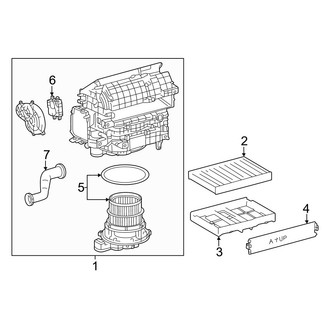 Lexus OE - Air Conditioner & Heater - Heater Components (Front)