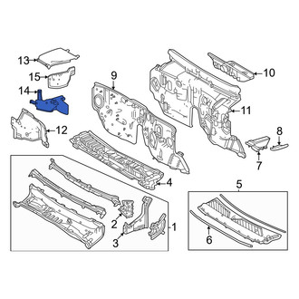 Lexus OE - Front Left Lower Cowl Plenum Panel