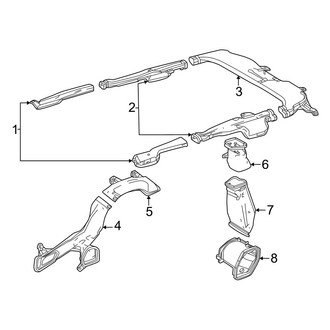 Lexus OE - Instrument Panel - Ducts (Rear Ducts)