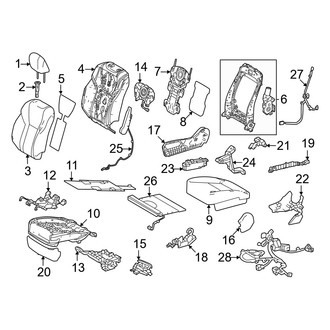 Lexus OE - Seats & Tracks - Passenger Seat Components (W/O Massage)