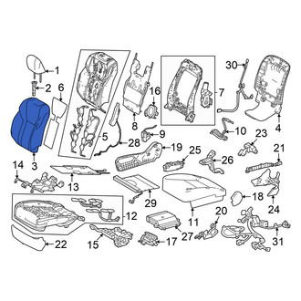 Lexus OE - Front Left Seat Back Cushion Cover