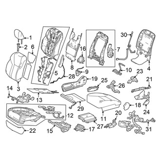 Lexus OE - Seats & Tracks - Passenger Seat Components (With Massage)