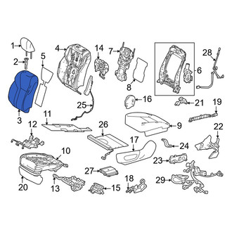 Lexus OE - Front Left Seat Back Cushion Cover