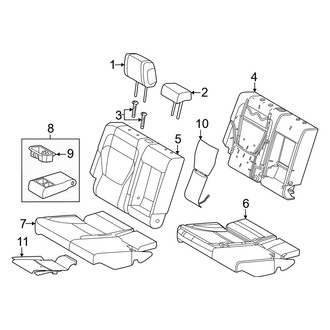Lexus OE - Seats & Tracks - Second Row Seats (Cushions & Covers, Passenger Side, Split Bench), (Premium+)