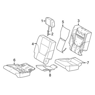Lexus OE - Seats & Tracks - Second Row Seats (Cushions & Covers, Drivers Side, Split Bench)