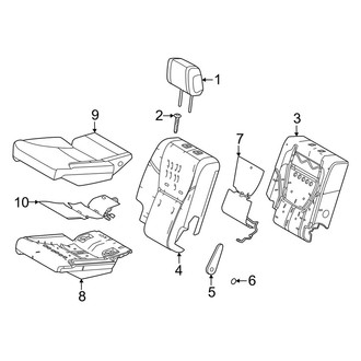 Lexus OE - Seats & Tracks - Second Row Seats (Bucket Seat, Cushions & Covers, Passenger Side)