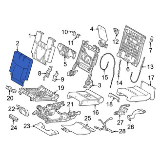 Lexus OE - Rear Left Seat Back Cushion Cover