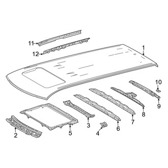 Lexus OE - Roof & Components (With Sunroof, W/O Panoramic), (Luxury / Overtrail / Overtrail+ / Premium / Premium+)