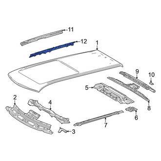 Lexus OE - Left Inner Roof Side Rail