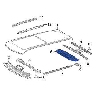 Lexus OE - Rear Center Roof Panel Reinforcement