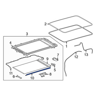 Lexus OE - Left Sunroof Opening Trim