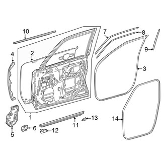 Lexus OE - Front Door - Door & Components
