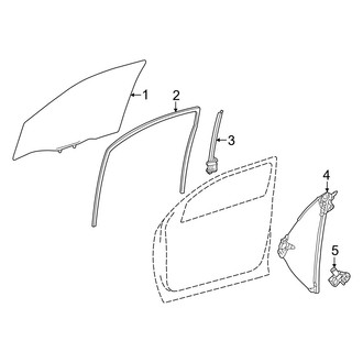 Lexus OE - Front Door - Glass & Hardware (Luxury / Luxury+ / Overtrail+ / Premium+)